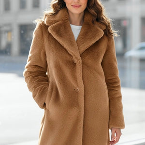Faux fur coat midi (cl350082)