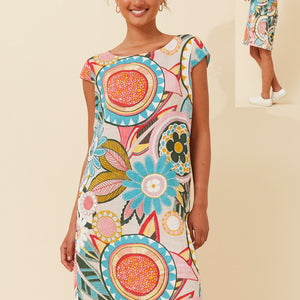 s/s floral dress (d521850)