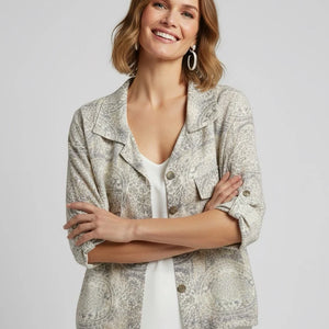 100% linen lino jacket (et342)