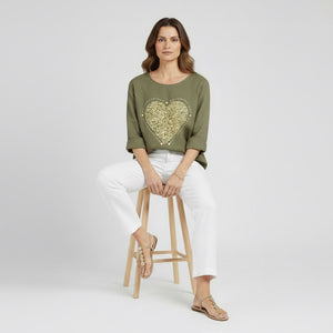 amore heart print top (et343)