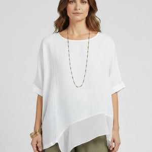 100% linen /silk top (et349)