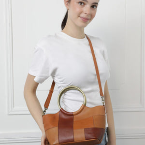 vintage leather cross (7995)