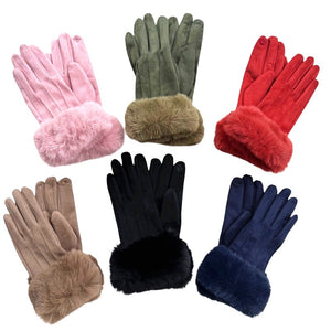 Gloves with fur cuff (gl340051)