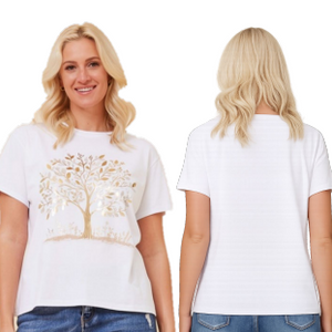 s/s tree print t-shirt (hl176509)