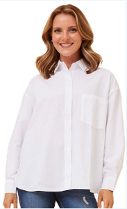 long roll-up slv. oversize shirt (hl527216)
