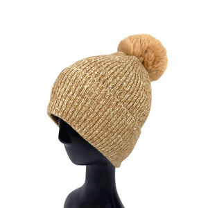 Melange beanie w pom (ht320267)