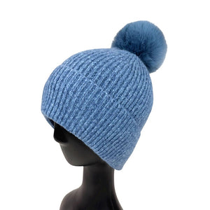 Melange beanie w pom (ht320267)