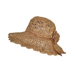 Hand crochet hat flower (ht320274)