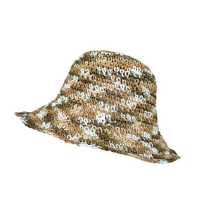 Crochet hat melange (HT320278)
