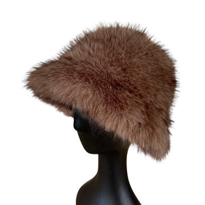 Melange fluffy bucket hat (HT320332)
