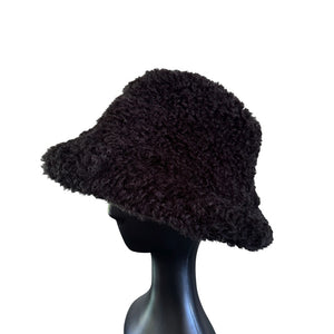Faux lambswool bucket hat (ht320341)
