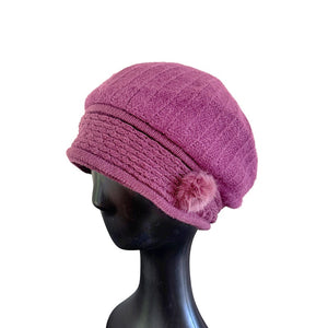 Rabbit fur beanie (HT320348)