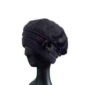 Rabbit fur beret (HT320350)