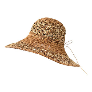 Wide brim crochet hat (ht320379)