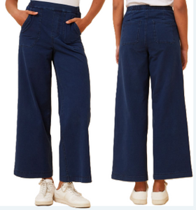 wide leg denim pant with pockets (hl735548)