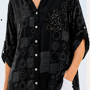3/4 tab slv. cotton shirt (jf659)