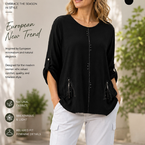 Cotton linen top (jf668)