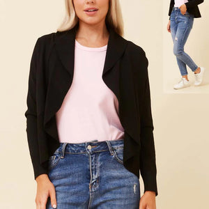knit waterfall shorter cardy (kc521967)