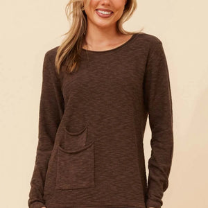 l/s slub knit pullover (kp522279)