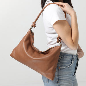 cow vintage leather hobo (7891)
