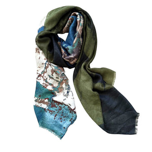 Abstract dyed scarf (sc310132)