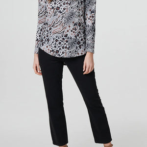 animal  curved hem top (t522602)