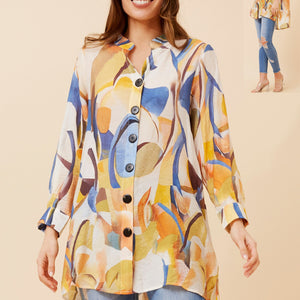 l/s longline shirt asymmetrical hem (t524237)