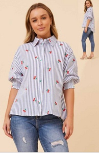 Shirt cherry emb (T525258)