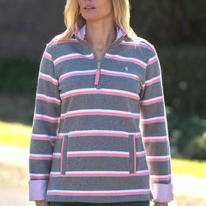 1/4 zip stripe rugby (t6w2527079)