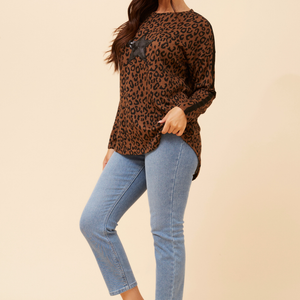 sequin star print top (t735112 )