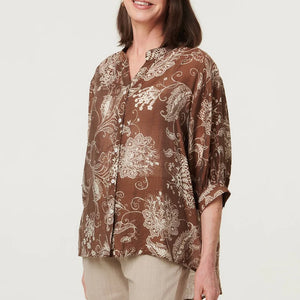 3/4 printed shirt back button (t735421)