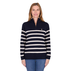 1/4 zip stripe jumper (t6w2505061)