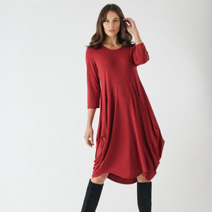 BAMBOO 3/4 SLV. DRESS (t2100