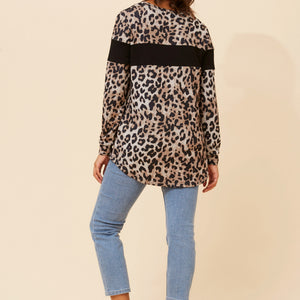 print top star applique curved hem  (t734942)