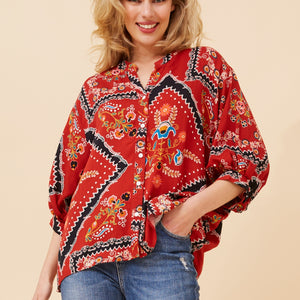 3/4 slv. shirt back button detail (t734773)