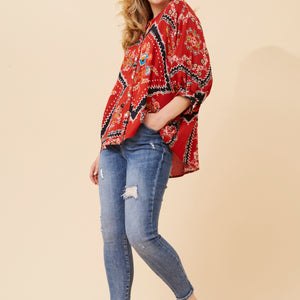 3/4 slv. shirt back button detail (t734773)