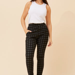 Fleece check legging (lg526863)