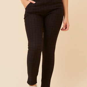 check  fleece lined leggings (lg526865)