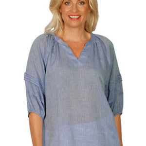 linen blend top (e1850)