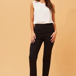 stretch wide waist pant