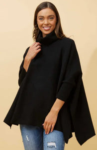 3/4 slv. cowl oversized pullover (kp508478)