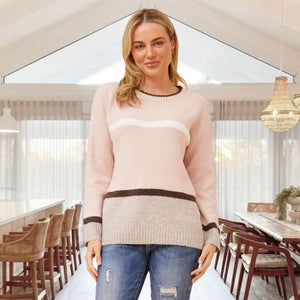 stripe knit pullover (kp522545)