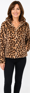 Faux fur leopard coat (cl350051)