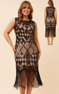 s/less sequin fringe dress (d526154)