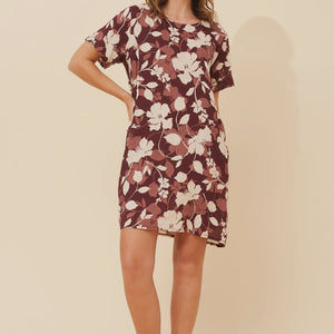 Dress s/s print pockets (d526973)