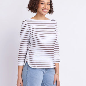 eliza boat neck tee (81x4608)