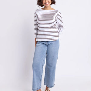 eliza boat neck tee (81x4608)