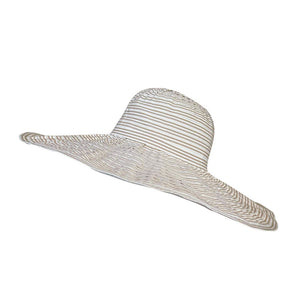 wide brim fabric stripe hat (ht320290 )