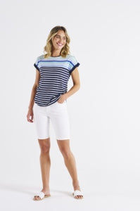gracie s/s stripe tee (bb1067)