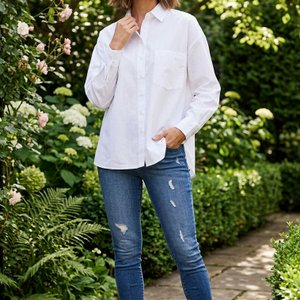 long roll-up slv. oversize shirt (hl527216)